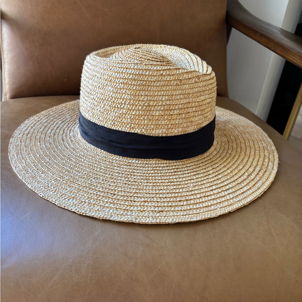 Brixton Tan Straw Hat with Black Band